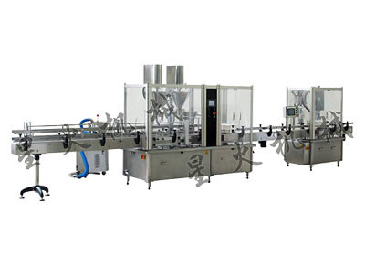 灌裝旋蓋粉劑自動包裝流水線