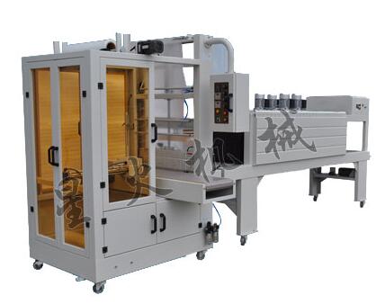 蓄電池自動熱收縮包裝流水線-陶瓷品PE膜熱收縮包裝機(jī)