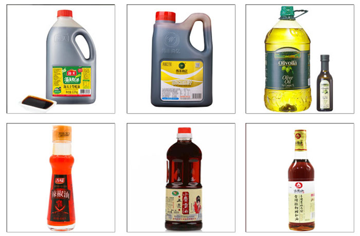 油料灌裝流水線-瓶裝油料灌裝流水線灌裝樣品展示