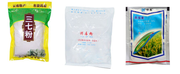 獸藥粉劑自動包裝流水線實拍圖